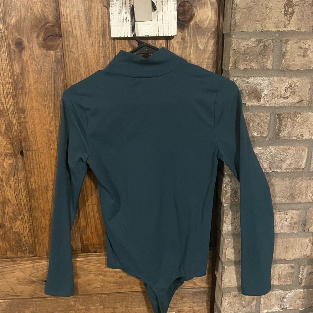 Abercrombie and Fitch Teal Long Sleeve Bodysuit